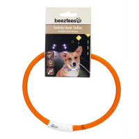 Beeztees Safety Gear Dogini LED Leuchthalsband 70cm für Hunde orange
