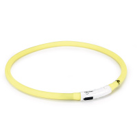 Beeztees Safety Gear Dogini LED Leuchthalsband 70cm für Hunde gelb
