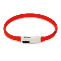 Beeztees Safety Gear Dogini LED Leuchthalsband 35cm für kleine Hunde rot