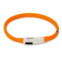 Beeztees Safety Gear Dogini LED Leuchthalsband 35cm für kleine Hunde orange