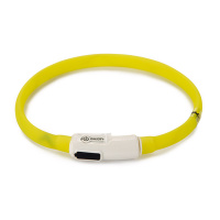 Beeztees Safety Gear Dogini LED Leuchthalsband 35cm für kleine Hunde gelb