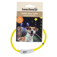 Beeztees Safety Gear Dogini LED Leuchthalsband 35cm für kleine Hunde gelb