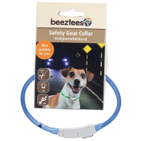 Beeztees Safety Gear Dogini LED Leuchthalsband 35cm für kleine Hunde blau