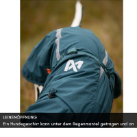 Non-stop Dogwear Fjord Lined Raincoat gefütterter Regenmantel dark teal 50