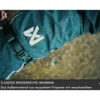 Non-stop Dogwear Fjord Lined Raincoat gefütterter Regenmantel dark teal 70