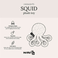 District 70 SQUID Oktopus Kuscheltier für Hunde pink