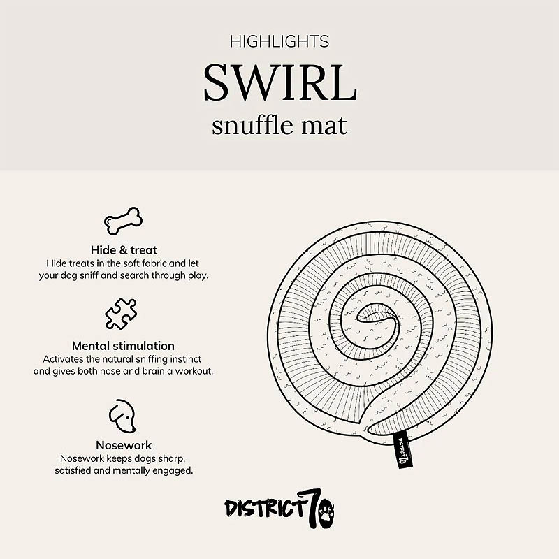 District 70 SWIRL stylische Schnüffelmatte baiser beige