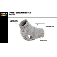Rukka Pets Strickpullover SPARKY silber grau M