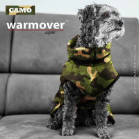 Warmover Cape mini Pullover für kleine Hunde camouflage 40cm Rückenlänge