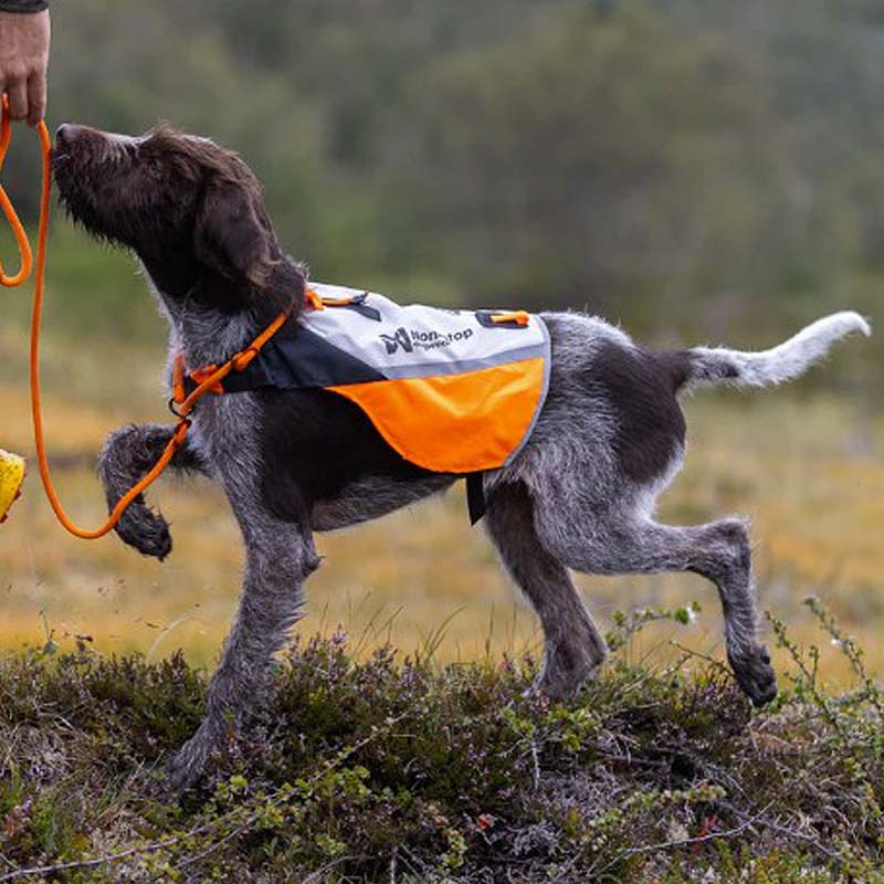 Non-stop Dogwear Warnweste Sicherheitsweste Protector Cover 2.0 weiß schwarz orange XS