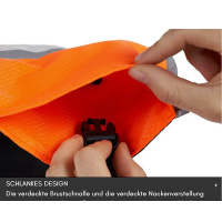 Non-stop Dogwear Warnweste Sicherheitsweste Protector Cover 2.0 weiß schwarz orange XS