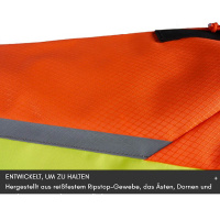 Non-stop Dogwear Warnweste Sicherheitsweste Protector Cover 2.0 weiß schwarz orange XL