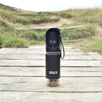 KONG Trek & Treat Edelstahlflasche mit Trinknapf