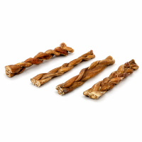 Kalbsziemer geflochten für Hunde 15cm 12 Stück