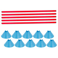 Hürden Set Cavaletti Agility Hundetraining 100cm HELLBLAU ROT