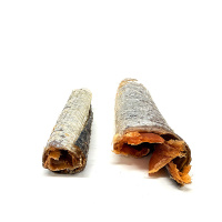 Lachshaut Streifen gerollt mit Fleisch ca.15cm