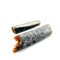 Lachshaut Streifen gerollt mit Fleisch ca.15cm