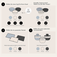 District 70 BAMBOO Dog Slow Feeder Anti Schling Napf  S grau