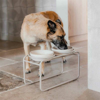 District 70 BUTLER Futternapfständer beige S