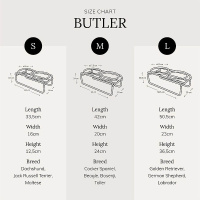 District 70 BUTLER Futternapfständer beige L