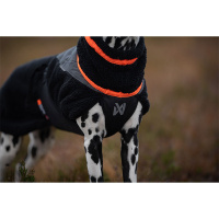 Non-stop Dogwear Trekking Fleece Jacke Pullover für Hunde schwarz orange 45