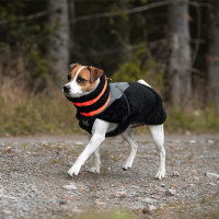 Non-stop Dogwear Trekking Fleece Jacke Pullover für Hunde schwarz orange 55