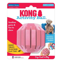 KONG Puppy Activity Ball  für Kau und Apportierspiele rosa S