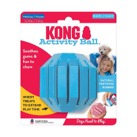 KONG Puppy Activity Ball  für Kau und Apportierspiele blau M