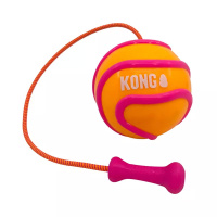 KONG High Viz Bunji Ball L Apportierspielzeug für Hunde orange
