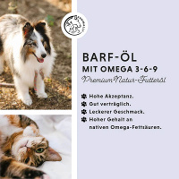 ANNIMALLY Barf Öl Omega 3-6-9 für Hunde 500ml