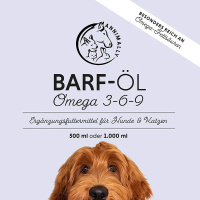 ANNIMALLY Barf Öl Omega 3-6-9 für Hunde 1L