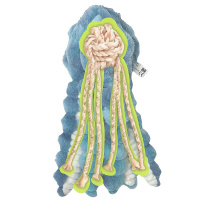 HuggleHounds X-Brace Kollektion Robuste und Kuschelige Spielzeuge TINTENFISCH