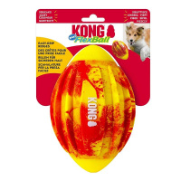 KONG FlexBall Sport Football für Hunde gelb/rot M