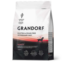Grandorf Vet Hepatic Pute Trockenfutter für Hunde 1 kg