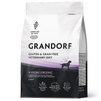 Grandorf Vet Hypoallergenic Kaninchen Trockenfutter für Hunde 1 kg