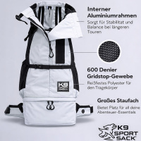 K9 Sport Sack® Knavigate Hunderucksack Midnight Black-schwarz S