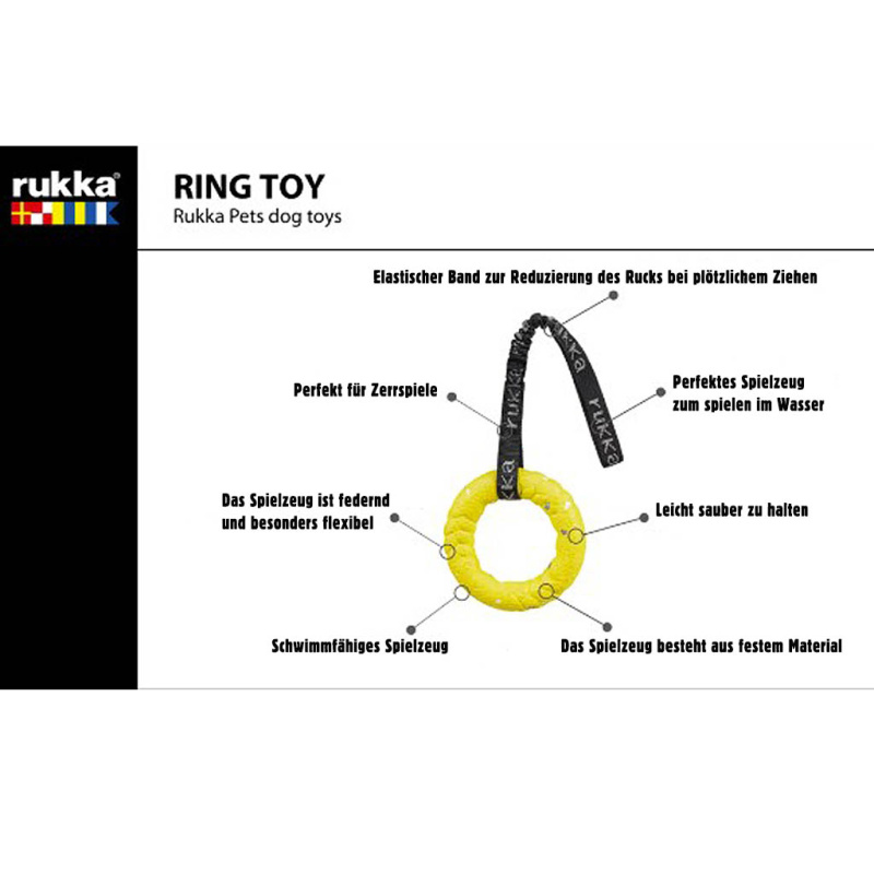 RUKKA Pets Ring Toy Zerr- und Apportierspielzeug für Hunde