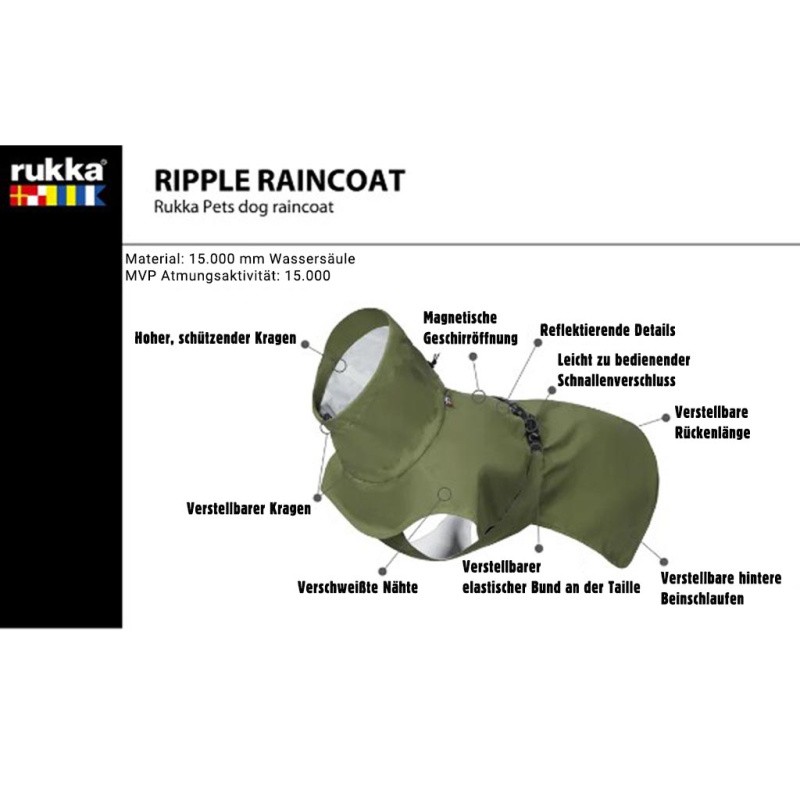Rukka Pets Ripple Regenjacke Regenmantel