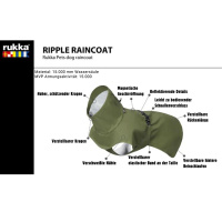 Rukka Pets Ripple Regenjacke Regenmantel olivgrün 25