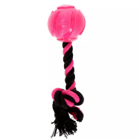 Dog Comets AstroTug Ball mit Seil für extra Action Pink