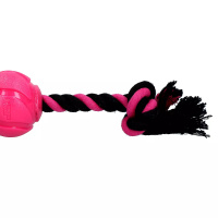 Dog Comets AstroTug Ball mit Seil für extra Action Pink