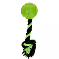 Dog Comets AstroTug Ball mit Seil für extra Action Grün