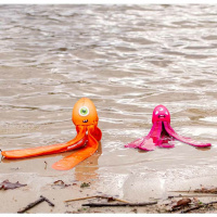 Dog Comets Alien Oktopus Apportierspielezug für Hunde grün M