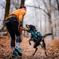 Non-stop dogwear CaniX Belt 2.0 Laufgurt Leinengurt aqua/pink L 90-130cm