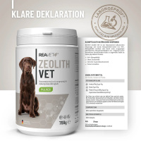 REAVET Zeolith VET Pulver unterstützt die Verdauung für Hunde 700g