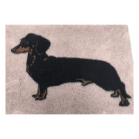 PITUPITA medizinische Hundedecke DryBed MedBed Vet Bed rutschfest Dackel creme/schwarz M 100x75