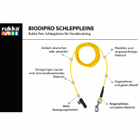 Rukka Pets BIODIPRO Tracking Leine gummierte Schleppleine rund gelb L 10M