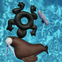Rukka Pets Frog Floating Toy schwimmender Frosch in oliv