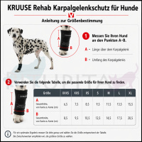 KRUUSE Rehab Karpalgelenkschutz Vorderbeinschutz für Hunde L