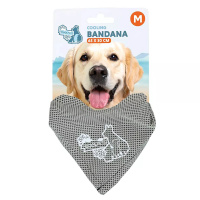 CoolPets Cooling Bandana Kühlhalstuch für Hunde beige-grau M
